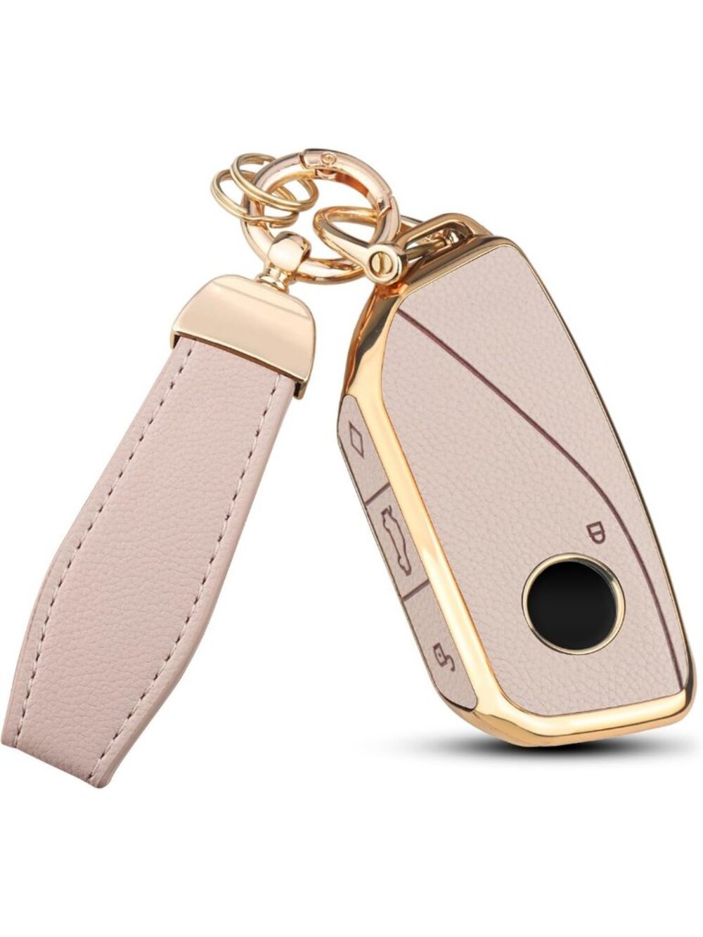 Luxury Leather Key Fob Cover for BMW | Soft TPU Case Compatible with 2 3 5 7 X1